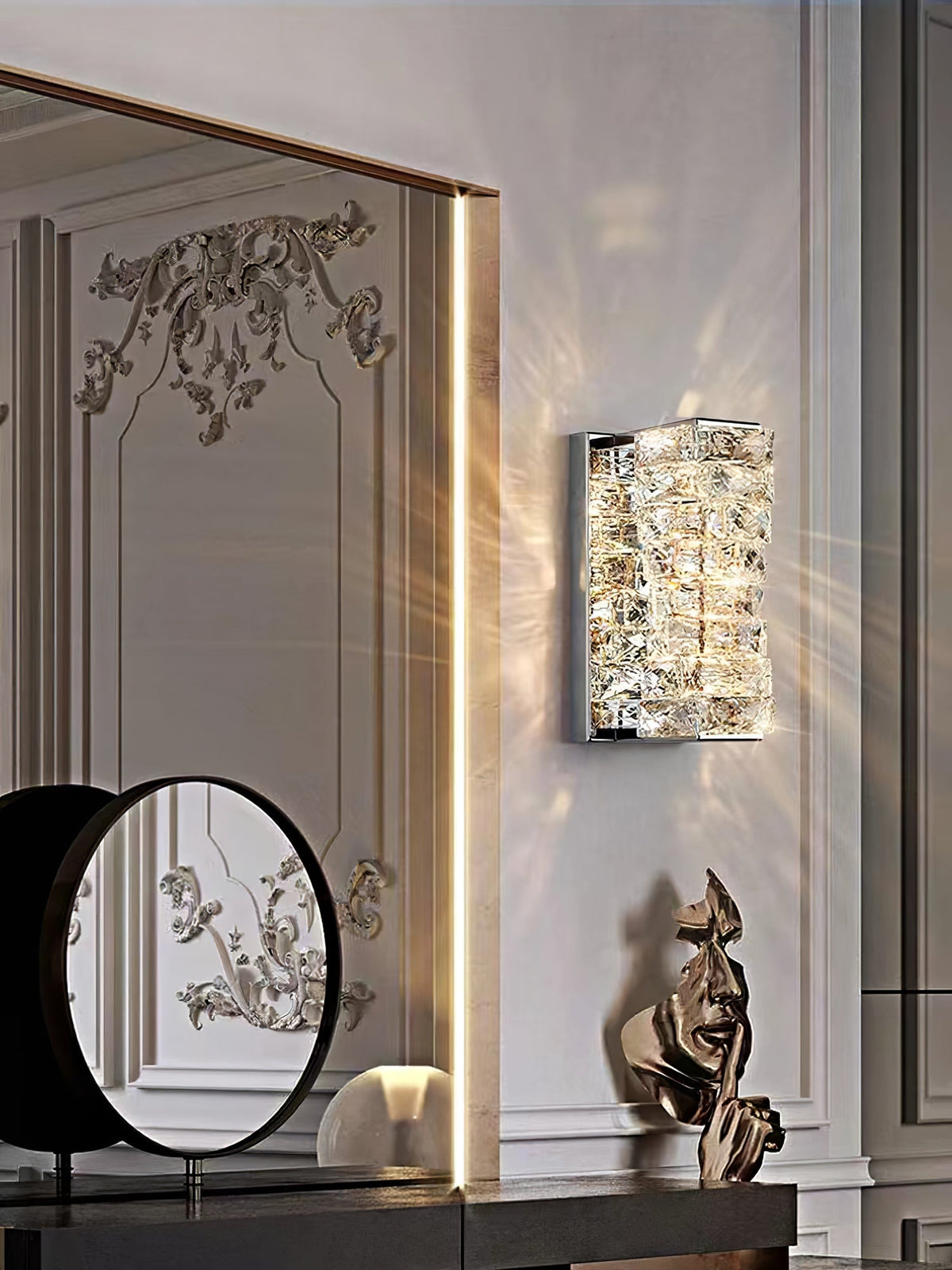 Laminated Crystal Wall Lamp