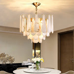 Leon Drop Shape Alabaster Chandelier