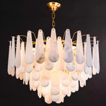 Leon Drop Shape Alabaster Chandelier