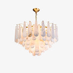 Leon Drop Shape Alabaster Chandelier