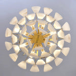 Leon Drop Shape Alabaster Chandelier