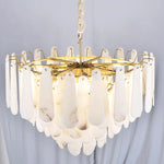 Leon Drop Shape Alabaster Chandelier