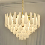 Leon Drop Shape Alabaster Chandelier