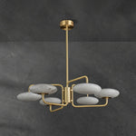 Linked Disc Alabaster Chandelier