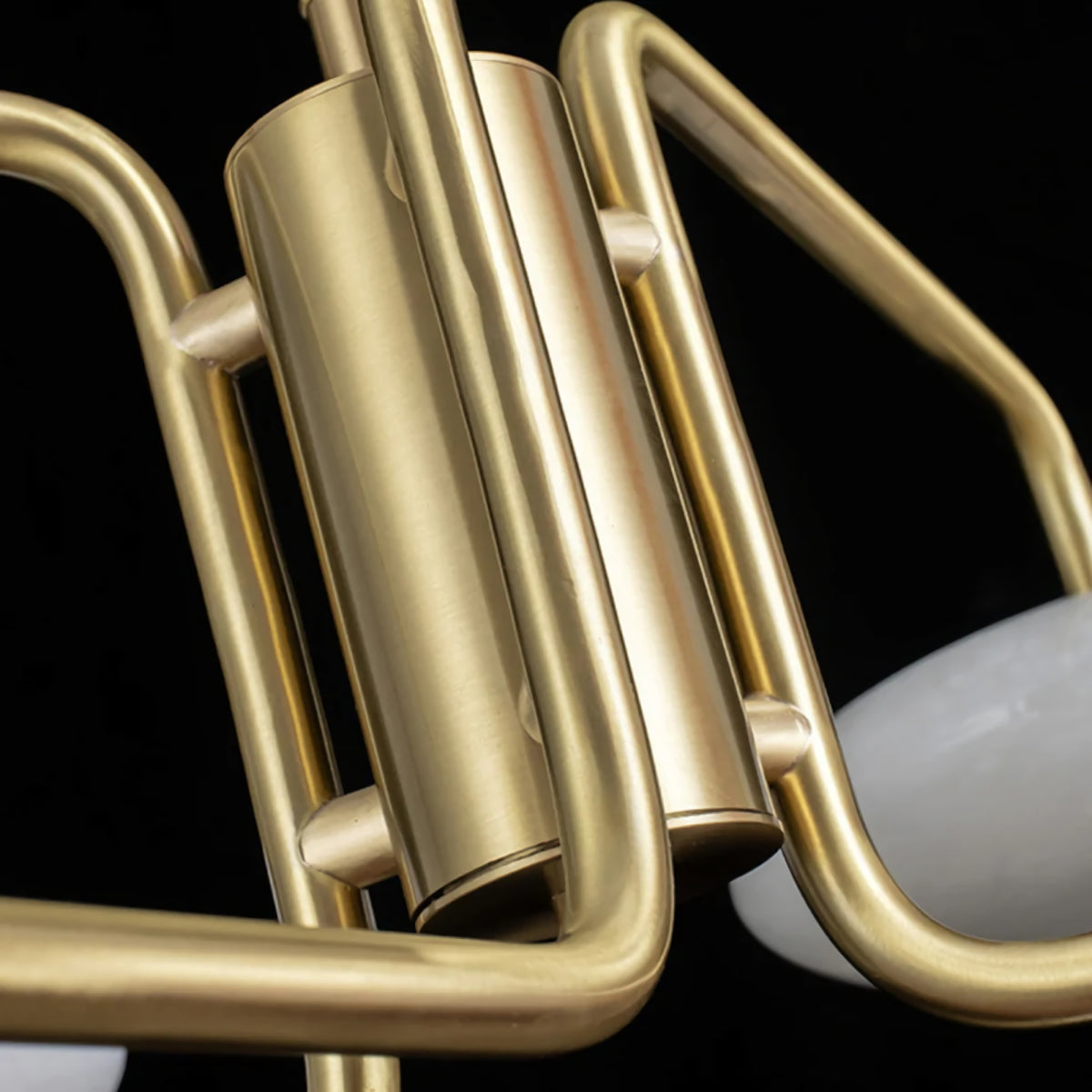 Linked Disc Alabaster Chandelier