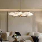 Linked Disc Alabaster Chandelier