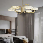 Linked Disc Alabaster Chandelier