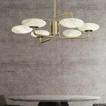 Linked Disc Alabaster Chandelier