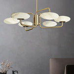 Linked Disc Alabaster Chandelier