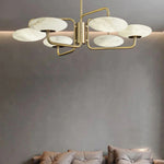 Linked Disc Alabaster Chandelier