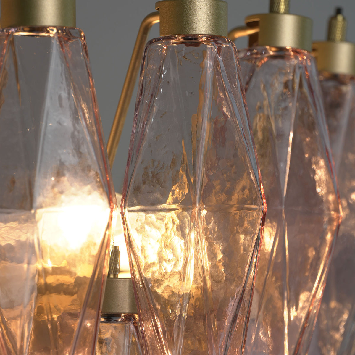 Lisandre Tiered Rose Glass Chandelier