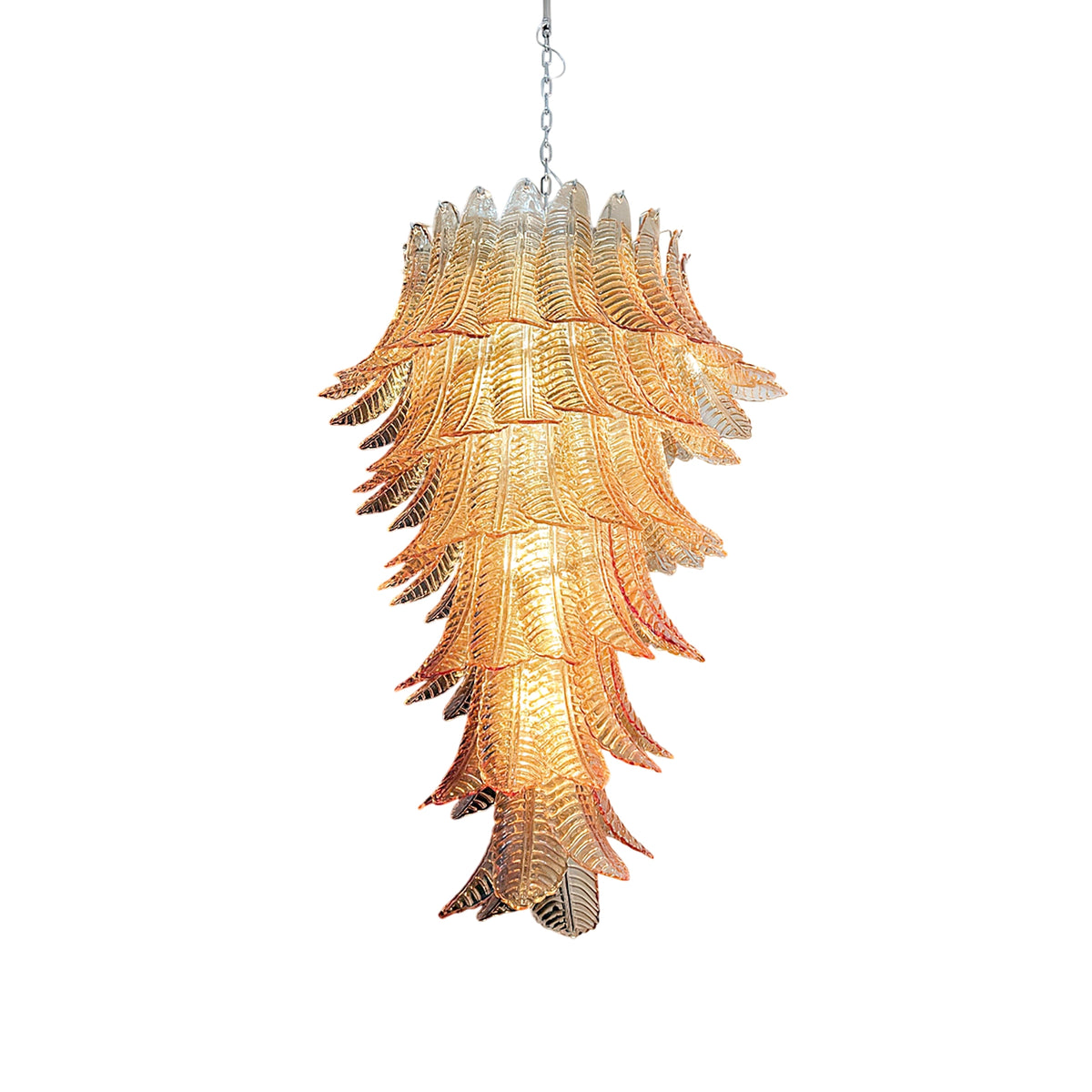 Italian exquisite Murano slender chandelier