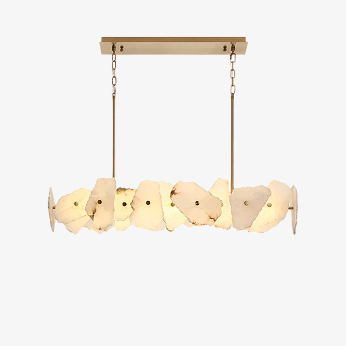 Luxury Random Shape White Marble Slice Chandelier