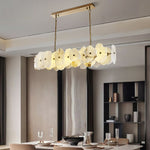 Luxury Random Shape White Marble Slice Chandelier