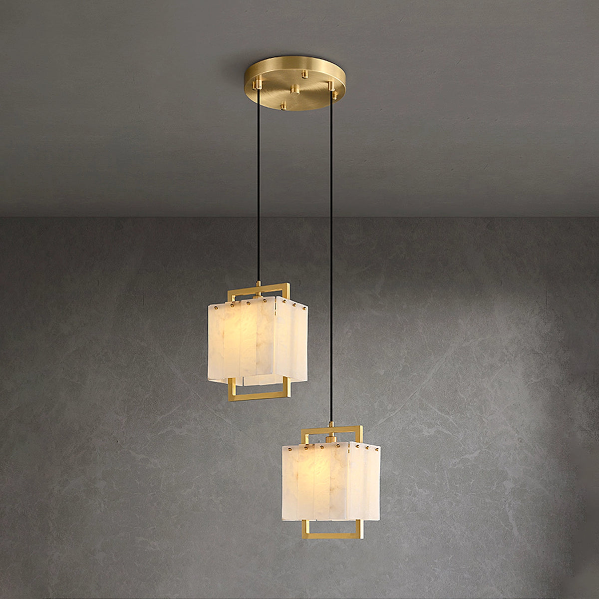 Alabaster All Copper Pendant Lamp