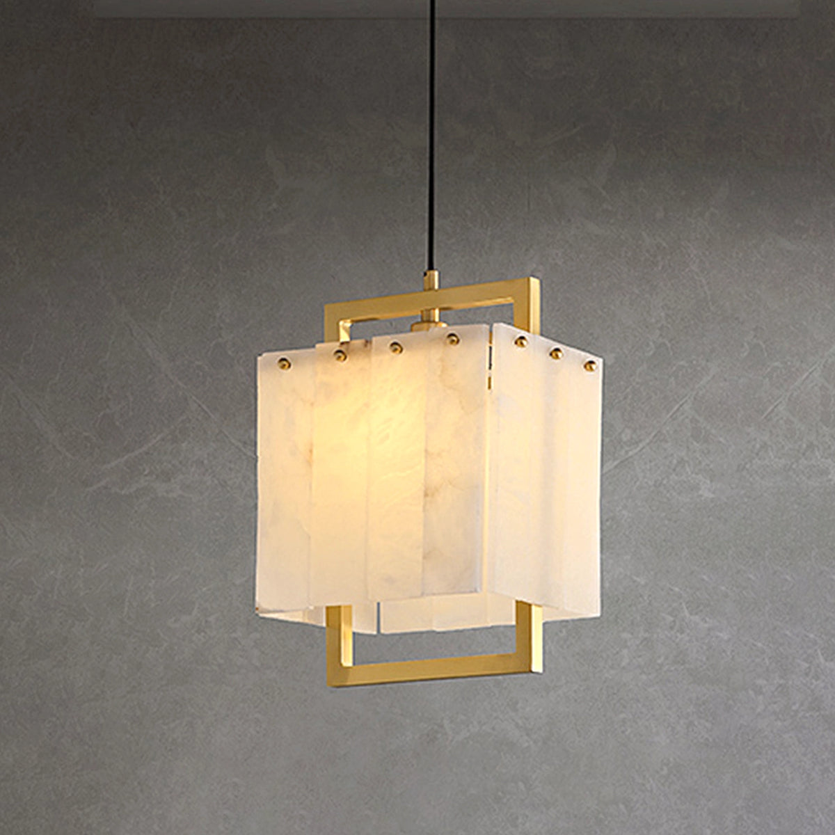 Alabaster All Copper Pendant Lamp
