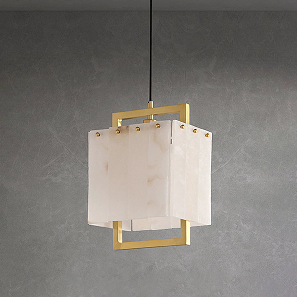 Alabaster All Copper Pendant Lamp