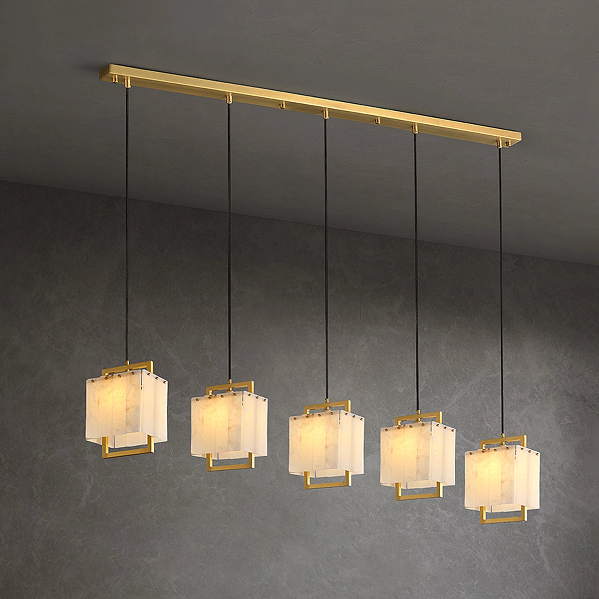 Alabaster All Copper Pendant Lamp