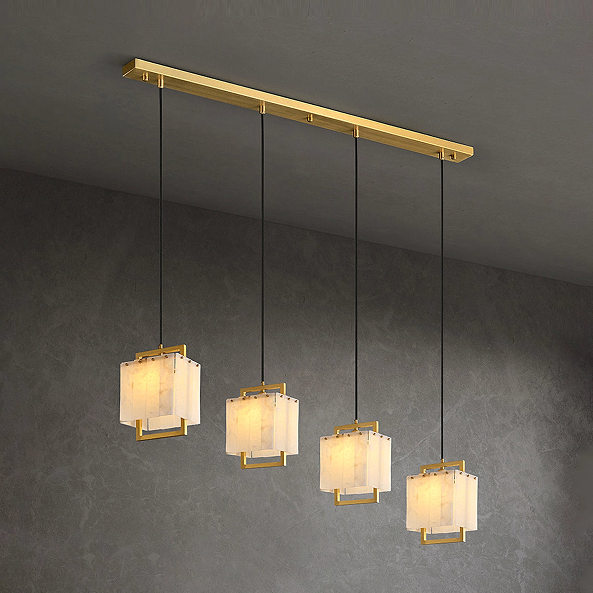 Alabaster All Copper Pendant Lamp