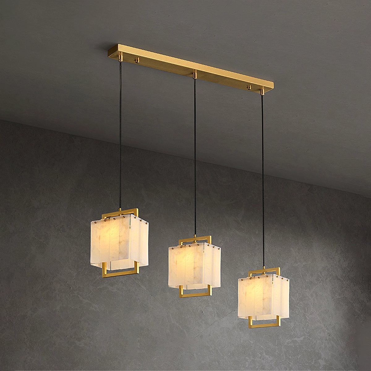 Alabaster All Copper Pendant Lamp
