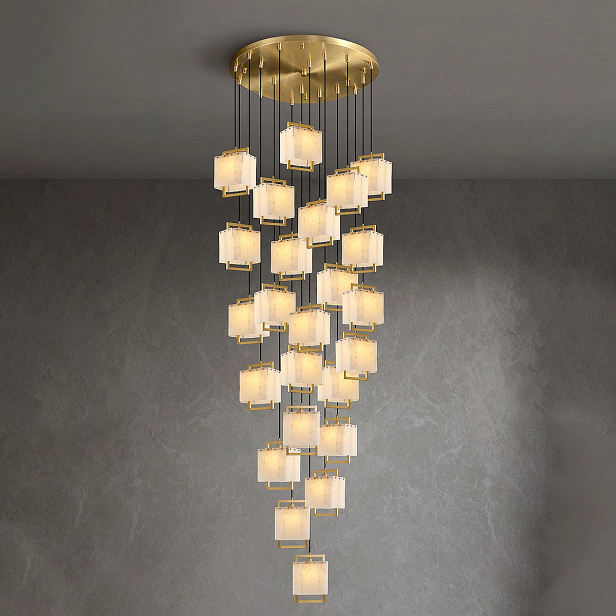 Alabaster All Copper Pendant Lamp