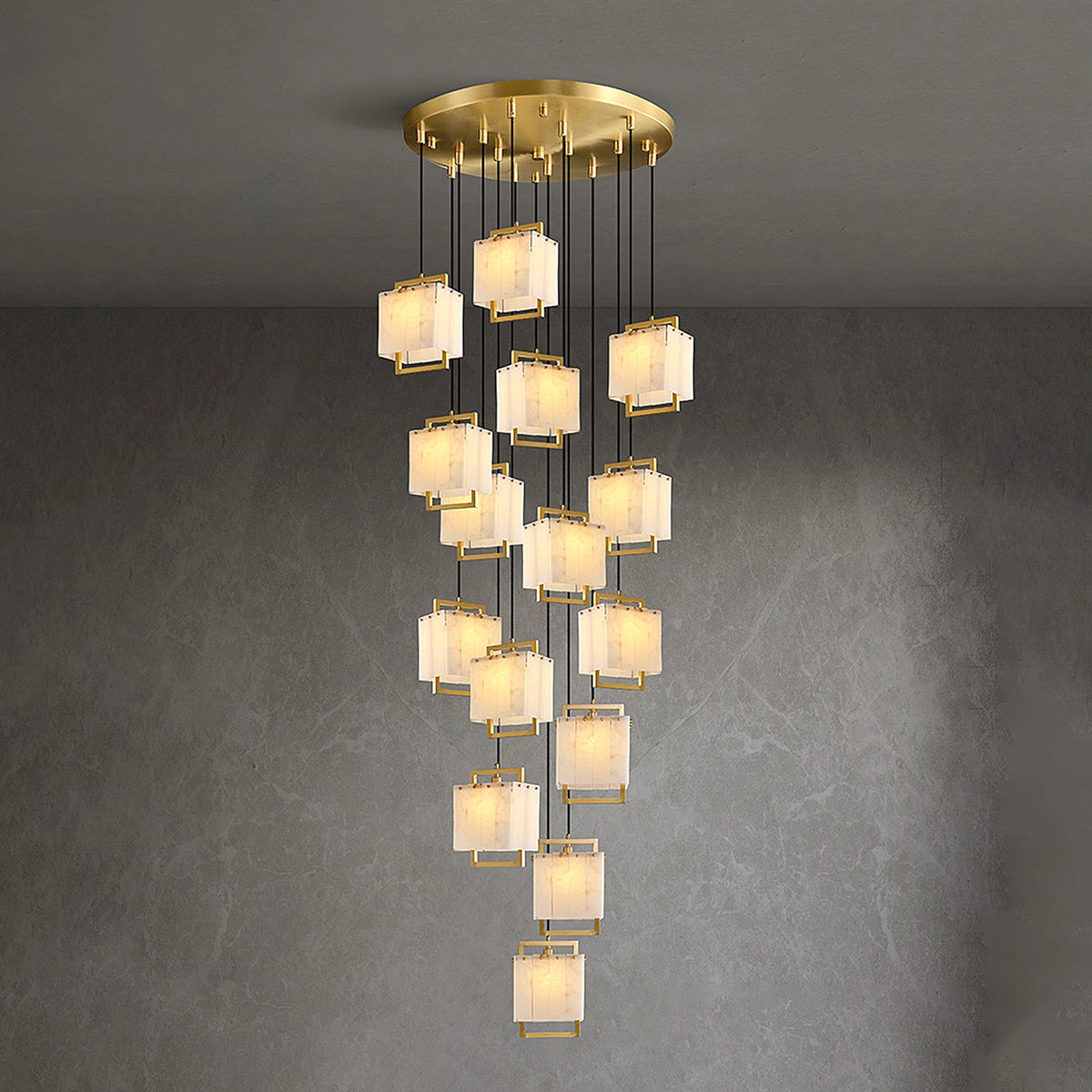 Alabaster All Copper Pendant Lamp
