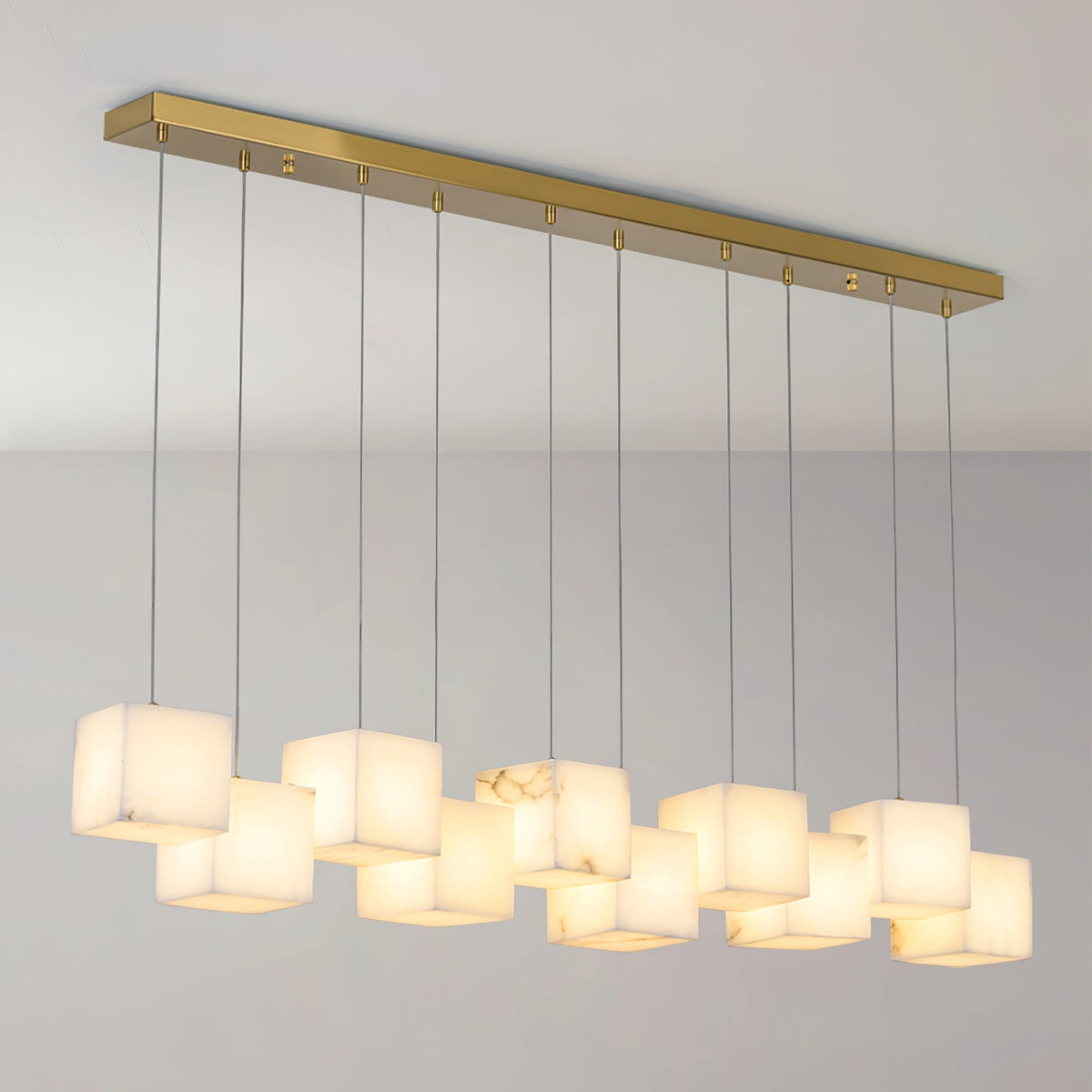 Alabaster Cubic Pendant Lamp