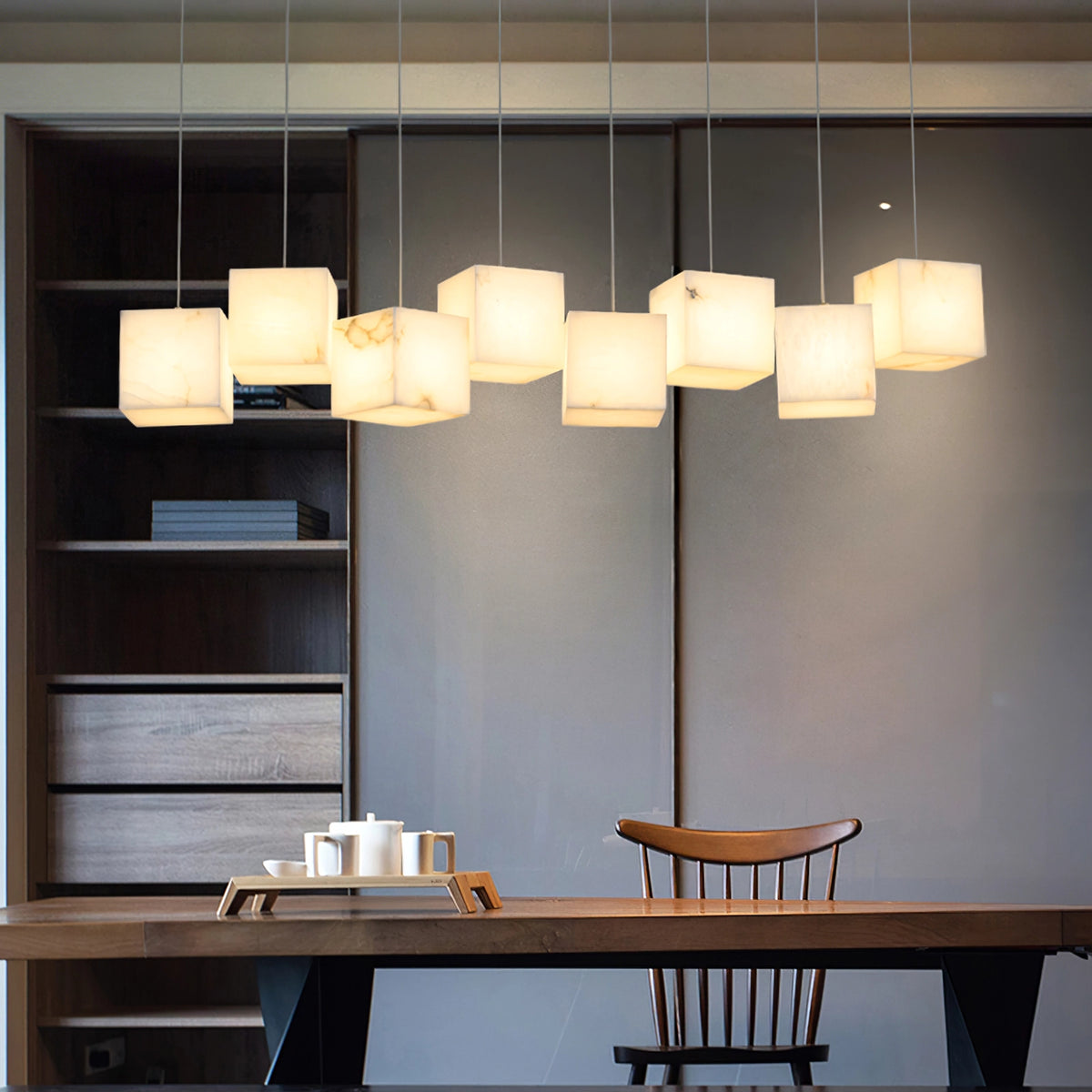 Alabaster Cubic Pendant Lamp