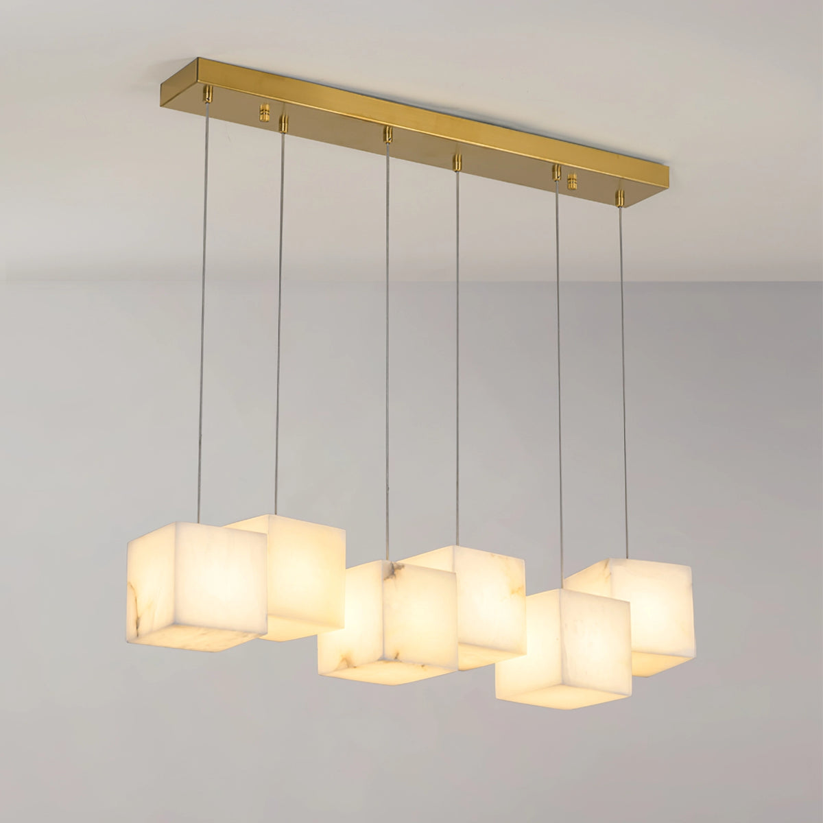 Alabaster Cubic Pendant Lamp