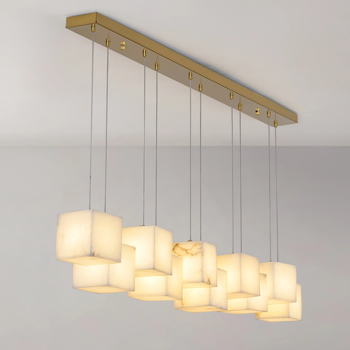 Alabaster Cubic Pendant Lamp