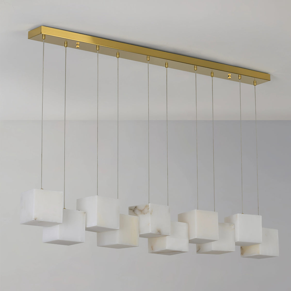 Alabaster Cubic Pendant Lamp