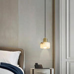 Marble Cylindrical Pendant Light