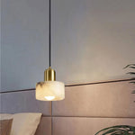 Marble Cylindrical Pendant Light