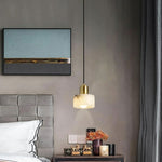 Marble Cylindrical Pendant Light