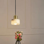 Marble Cylindrical Pendant Light