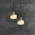 Marble Cylindrical Pendant Light