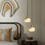 Marble Cylindrical Pendant Light