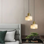 Marble Cylindrical Pendant Light