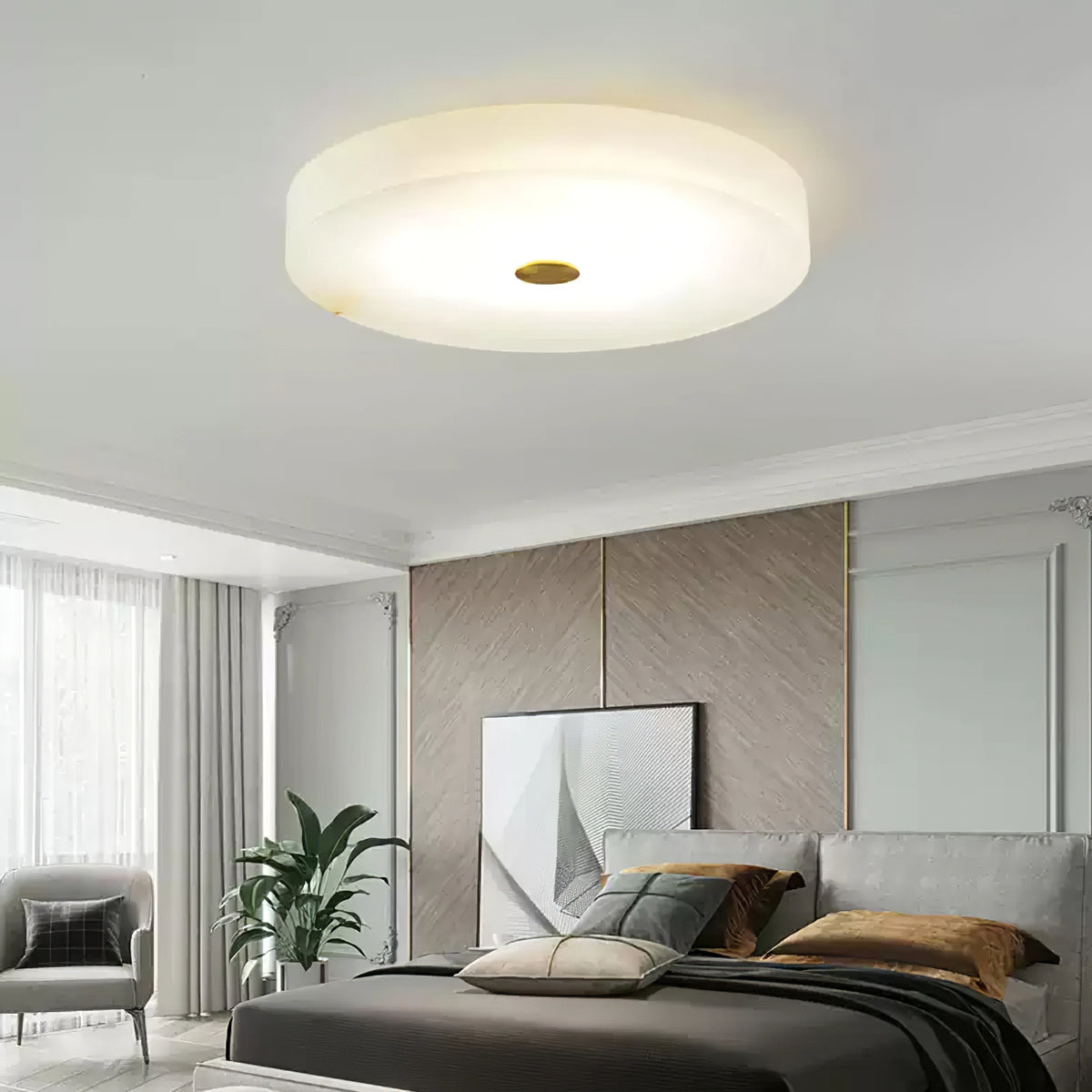 Alabaster Flush Mount Ceiling Light