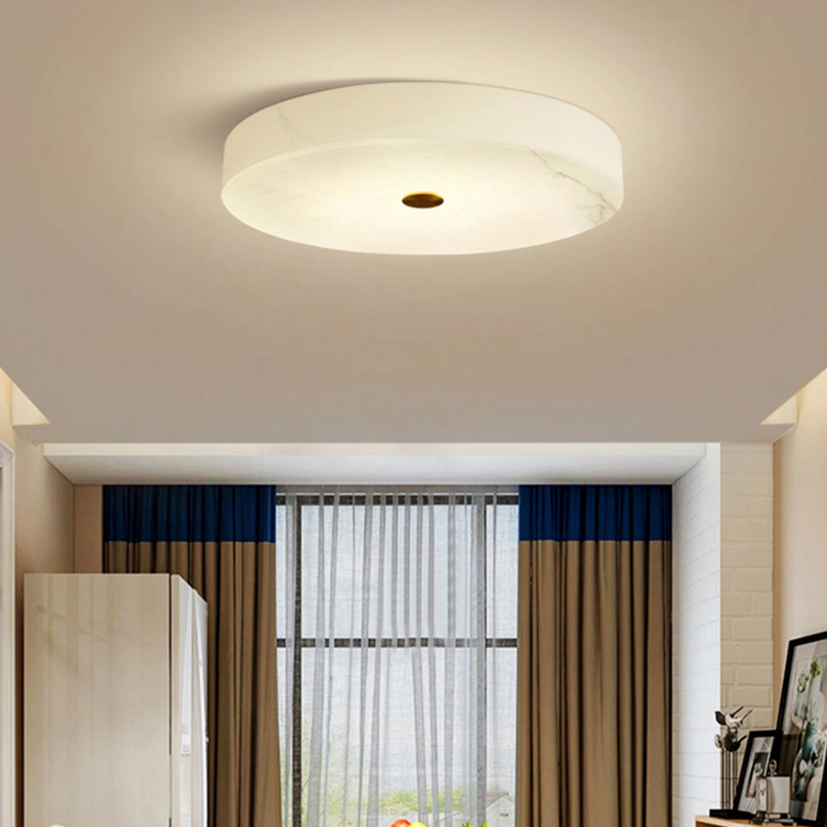 Alabaster Flush Mount Ceiling Light