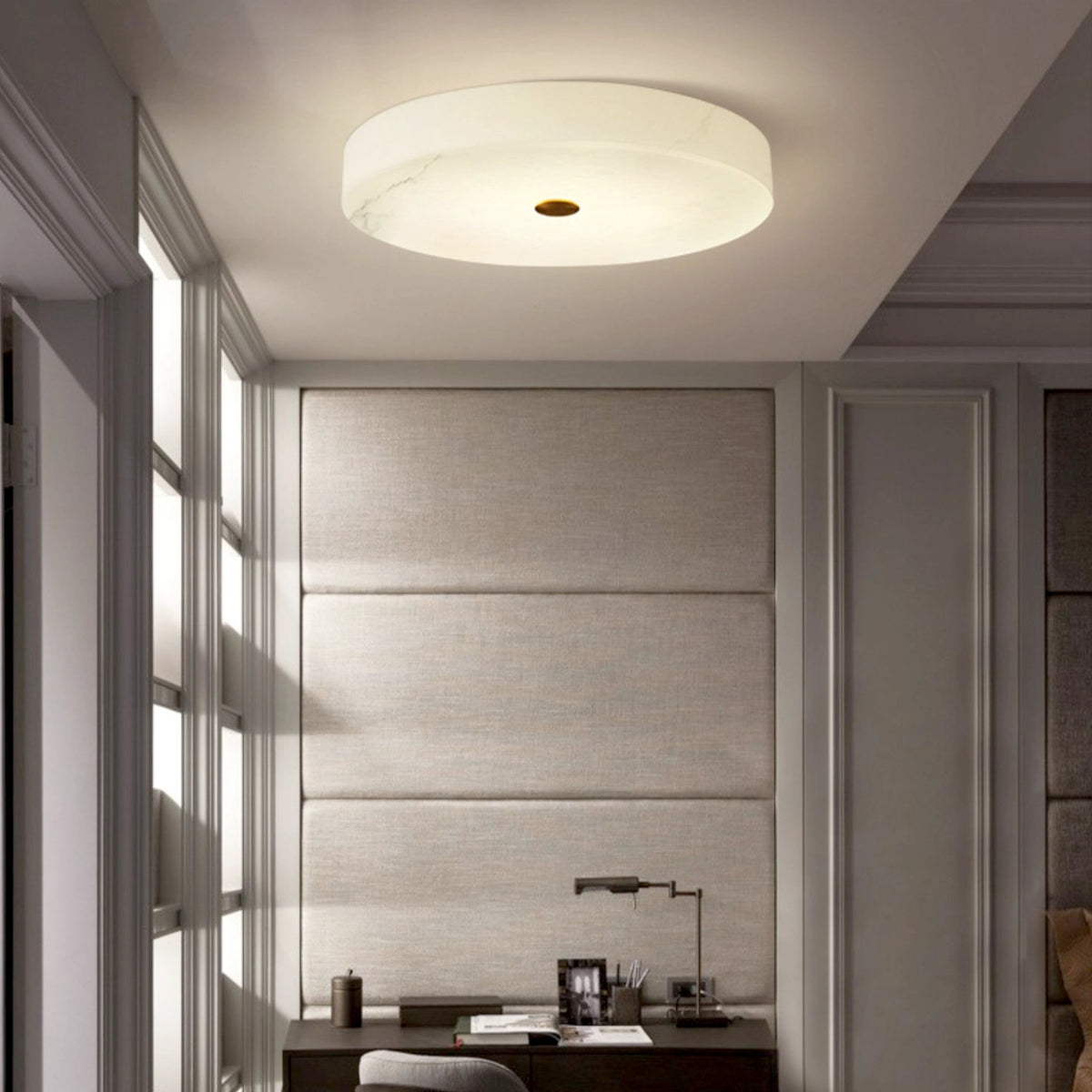 Alabaster Flush Mount Ceiling Light