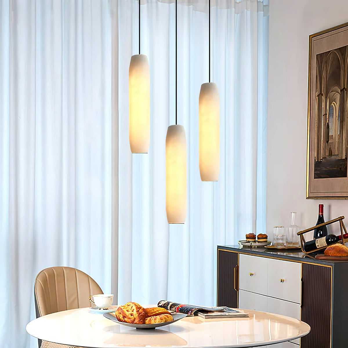 Marble Flute Pendant Light