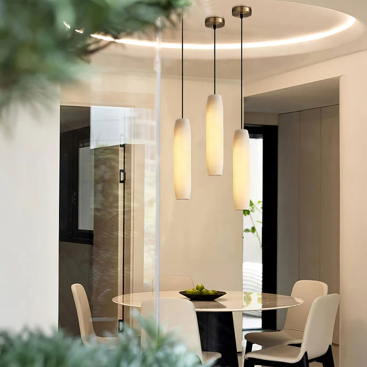 Marble Flute Pendant Light