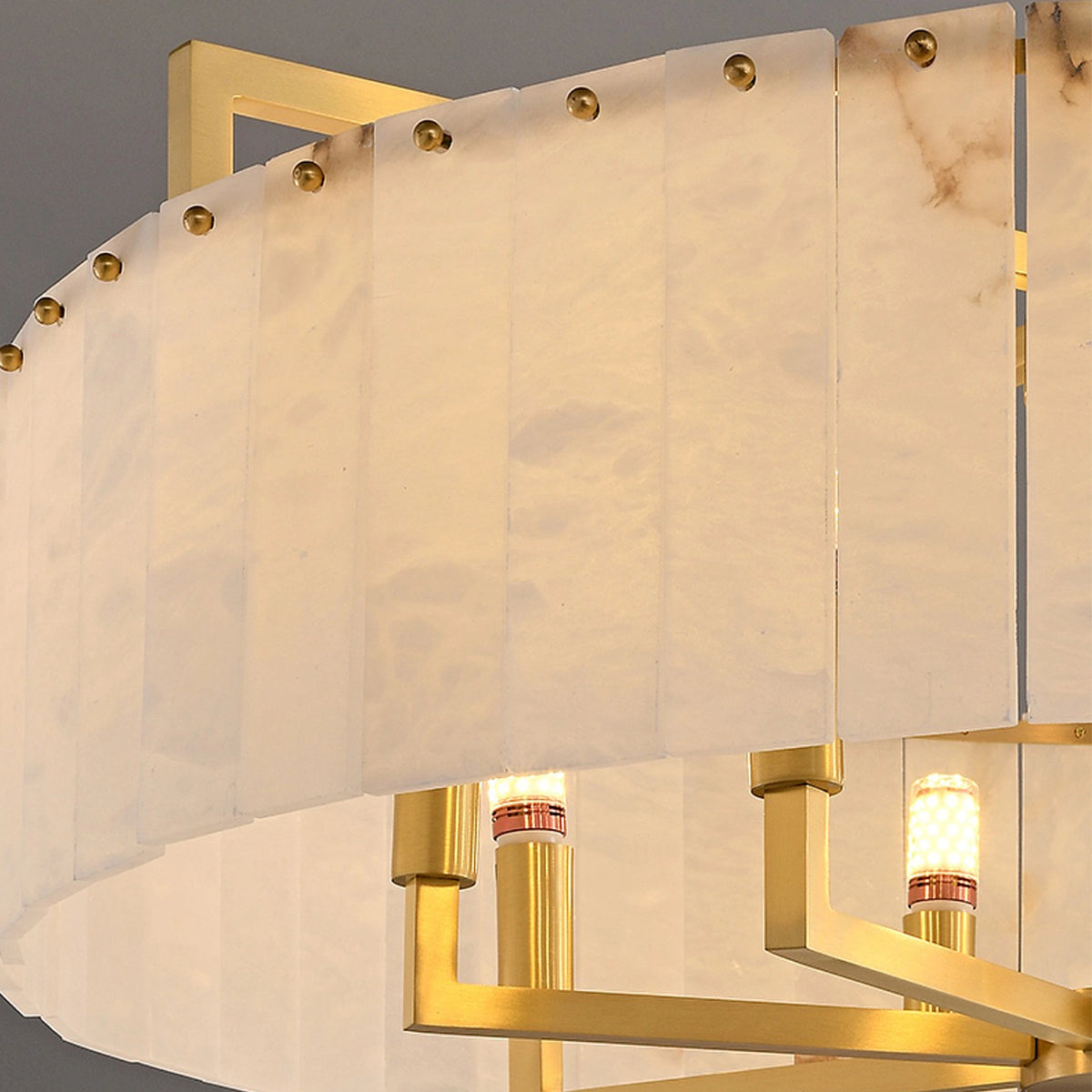 Alabaster Round Chandelier