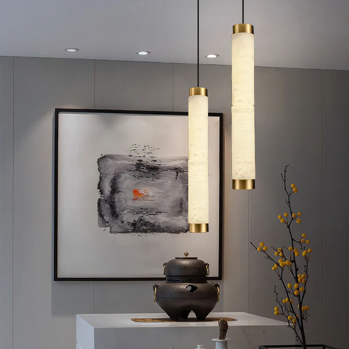 Marble Strip Pendant Lights