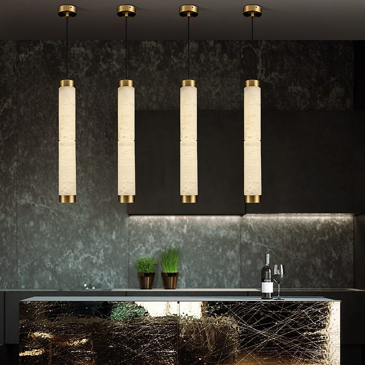 Marble Strip Pendant Lights
