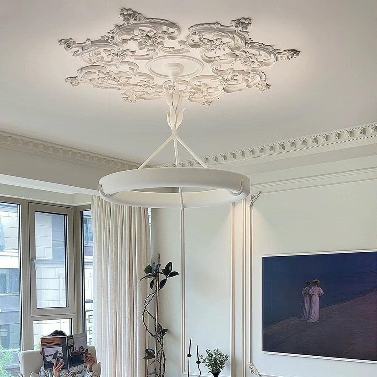 Marika Gypsum Chandelier