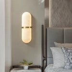 Marmo Alabaster Brass Wall Lamp