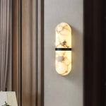 Marmo Alabaster Brass Wall Lamp