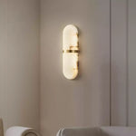 Marmo Alabaster Brass Wall Lamp